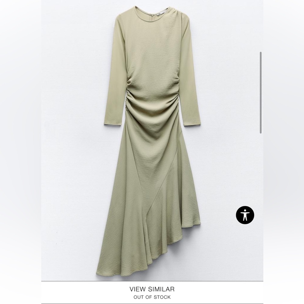 DRAPED MIDI DRESS
KHAKI